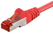 Kable miedziane - Wentronic 95527 kabel sieciowy Cat6 S/FTP (2 X wtyk RJ45, PIMF podwójnie ekranowany) Czerwony 95527 - miniaturka - grafika 1