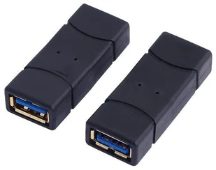 Logilink Adapter USB USB-A F/F Czarny AU0026 - Adaptery i przejściówki - miniaturka - grafika 2