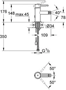 Grohe Essence New 32934 - Baterie bidetowe - miniaturka - grafika 2