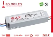 Zasilacze i transformatory - GLP Zasilacz wodoodporny GPV 60W 2,5A 24V IP67 GPV-60-24 - miniaturka - grafika 1