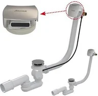 Syfony - Ravak Syfon wannowy z napuszczaniem przez przelew II chrom X01438 - miniaturka - grafika 1