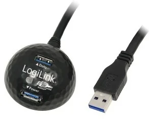 LogiLink Kabel - stacja dokuąjca CU0035 - Kabel ze stacja dokującą 2x USB 3.0 - Huby USB - miniaturka - grafika 2