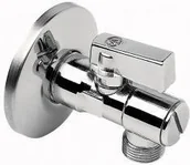 Akcesoria hydrauliczne - Valvex S.A. PN 10 Kurek KULOWY KĄTOWY Z FILTREM 1/2, BEZ NAKRĘTKI, 1/2-3/8 14819 - miniaturka - grafika 1