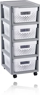 Curver REGAŁ SZAFKA INFINITY 4x11L AŻUROWY 3253924356006 - Szafki łazienkowe - miniaturka - grafika 2