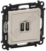 Gniazdka elektryczne - Legrand Valena Life Ładowarka z gniazdem podwójnym USB 5 V - 1500 mA Kremowy - miniaturka - grafika 1