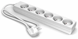 Acar Listwa zasilająca Przedłużacz PS-630/5M.B 6gn z.uz biały H05W-F 3x1 T_0013846 - Listwy zasilające - miniaturka - grafika 2