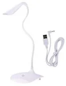 Lampy stojące - FENIKS stołowa EMOS LED D08W USB USB-LAMP-D08-WHITE) Biała - miniaturka - grafika 1