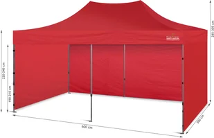 Home&Garden Namiot handlowy 600 x 300 cm czerwony 375660 - Pawilony ogrodowe - miniaturka - grafika 9