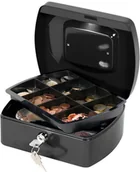 Sejfy i kasy pancerne - Q-CONNECT Kasetka na pieniądze , średnia, 205x85x160mm, czarna KF02602 - miniaturka - grafika 1