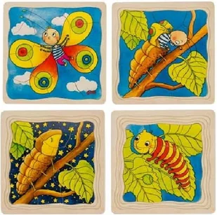 Goki Nakładanka wielowarstwowa, od poczwarki do motylka - Układanki dla dzieci Goki Nakładanka wielowarstwowa, od poczwarki do motylka - Układanki dla dzieci - miniaturka - grafika 2