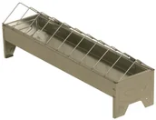 Akcesoria do hodowli zwierząt - Karmidło dla drobiu ocynk 10 x 50 cm - miniaturka - grafika 1