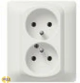 Gniazdka elektryczne - Legrand Sistena Life gniazdo Podwójne 2X2P+Z IP2 771538 - miniaturka - grafika 1