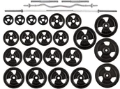 Pozostały sprzęt siłowy - Marbo Zestaw gryfów i obciążeń gumowanych 172 kg - miniaturka - grafika 1