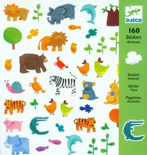 Djeco Zestaw naklejek 160 cz. - Zwierzęta safari - Przybory szkolne - miniaturka - grafika 2