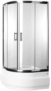 Omnires Health 90x90 profil chrom błyszczący szkło transparentne JK2809C LC2 TR - Kabiny prysznicowe - miniaturka - grafika 2