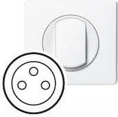 Gniazdka elektryczne - Legrand Celiane - plakietka gniazda 2P/2P+Z biała 068111 - miniaturka - grafika 1