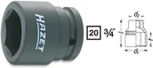 Klucze i nasadki - Hazet Gniazdo mocy 3/4" 20 mm) 1000S-33 zewnętrzny sześciokąt 33 mm Długość netto 54 mm - miniaturka - grafika 1