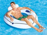 Materace dmuchane i koła do pływania - Bestway Duże dmuchane Koło z oparciem o średnicy 119 cm 43108 - miniaturka - grafika 1