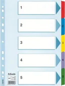 Przekładki do segregatorów - Esselte Przekładka 1-5 MYLAR A4 numeryczne - N0365 NB-5525 - miniaturka - grafika 1