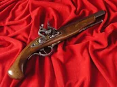 Repliki - broń - WŁOCHY DUŻY WŁOSKI PISTOLET Z ZAMKIEM SKAŁKOWYM - miniaturka - grafika 1