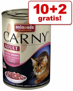 Animonda 10 + 2 gratis! Carny Adult 12 x 400g Wołowina i jagnięcina - Mokra karma dla kotów Animonda 10 + 2 gratis! Carny Adult 12 x 400g Wołowina i jagnięcina - Mokra karma dla kotów - miniaturka - grafika 2