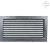 Akcesoria kominkowe - Kratki.pl Kratka kominkowa malowana czarno-srebrna 22x37 z żaluzją 6674-898A9_20 - miniaturka - grafika 1
