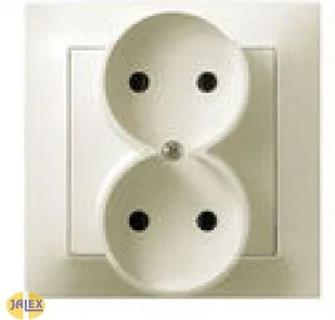 Ospel Gniazdo ścienne IMPRESJA Podwójne ecru GP-2Y/27 - Gniazdka elektryczne - miniaturka - grafika 2