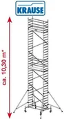Rusztowania - Krause Rusztowanie jezdne, aluminiowe ProTec 10.30m robocza - miniaturka - grafika 1