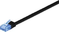 Patchcordy - Goobay Kabel Sieciowy RJ45 96312 U/UTP CAT 6A 1 m Czarny - miniaturka - grafika 1