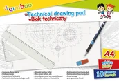 Szkolne artykuły papiernicze - GIMBOO Blok techniczny A4 10 kart 150gsm biały - miniaturka - grafika 1