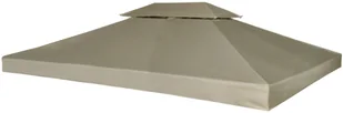 vidaXL Zadaszenie altany ogrodowej, 310 g/m, beżowe, 3x4 m - Altany ogrodowe - miniaturka - grafika 7