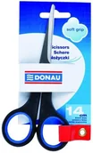 Nożyczki - Donau Nożyczki SOFT GRIP 14 cm czarno - niebieskie - J0105 NB-2560 - miniaturka - grafika 1