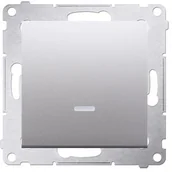 Wyłączniki światła i elektryczne - LEDart pojedynczy podświetlany srebrny DW1L.01/43 Kontakt Simon54 - miniaturka - grafika 1