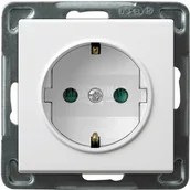Gniazdka elektryczne - Ospel SONATA BIAŁY GNIAZDO Pojedyncze SCHUKO Z PRZESŁONAMI GP-1RSP/M/00 - miniaturka - grafika 1