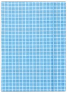 Donau . Teczka z gumką, karton, A4, 400gsm, 3-skrzydłowa - niebieska w kratę - Teczki i skoroszyty - miniaturka - grafika 3