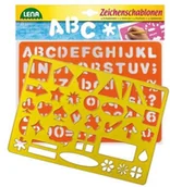 Zabawki kreatywne - Lena Szablony do odrysowania Alfabet i znaki 65774 - miniaturka - grafika 1