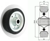 Kółka i bloczki - Zabi Koło metalowo-gumowe fi 140 - miniaturka - grafika 1