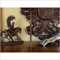 Denix NOŻYK DO LISTÓW MIECZ CLAYMORE Z POCHWĄ - Repliki - broń - miniaturka - grafika 2