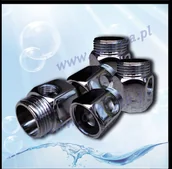 Akcesoria hydrauliczne - AquaFilter Chromowane przyłącze mosiężne FT07 - miniaturka - grafika 1