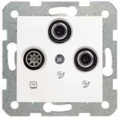 Gniazdka elektryczne - Viko Karre - Gniazdo TV-2xSAT końcowe biały 90963653 - miniaturka - grafika 1