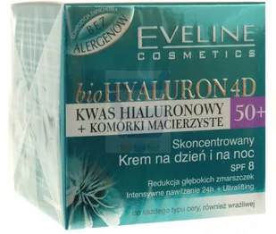 Eveline BioHyaluron 4D Skoncentrowany Krem Na Dzień i Na Noc 50+ SPF50ml - Kremy do twarzy - miniaturka - grafika 2
