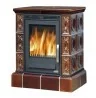 Wkłady kominkowe - ABX Piecyk kaflowy Helvetia Kp Kaflowy Cokół Brązowy - miniaturka - grafika 1
