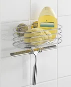 Koszyki łazienkowe - Wenko Półka łazienkowa, koszyk Turbo-Loc + ściągaczka do wody 18916100 7C3 - miniaturka - grafika 1