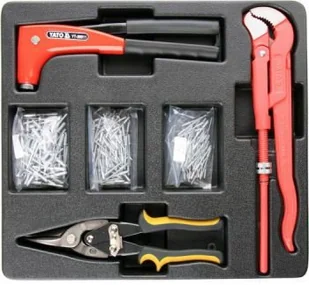 YATO WKŁAD DO SZUFLADY KLUCZ DO RUR, NOŻYCE DO BLACHY, NITOWNICA,NITY 6CZ. YT-55 (YT-55478) - Pozostałe wyposażenie warsztatu - miniaturka - grafika 2