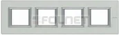 Klawisze i ramki - Bticino Ramka prostokątna aluminiowa pozioma 2+2+2+2 moduły - Btcino Axolute HA4 - miniaturka - grafika 1