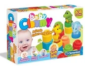 Klocki - Clementoni KLOCKI Clemmy Zwierzaki Kształty Kolory 351839 - miniaturka - grafika 1