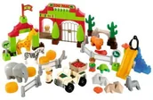 Klocki - Ecoiffier Smoby - Ecoiffier ZOO zwierzęta SAFARI 98 elelentów! 3077 - miniaturka - grafika 1