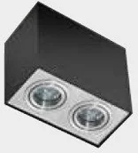 Oprawy, klosze i abażury - Azzardo Oprawa Sufitowa ELOY 2 GM4204 BK/ALU - - miniaturka - grafika 1