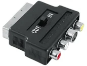 Złącza, przejściówki, adaptery - Hama Adapter S-VHS/3 X cinch na Scart (IN/OUT) 00042357 - miniaturka - grafika 1