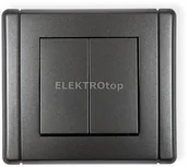 Wyłączniki światła i elektryczne - Karlik Łącznik świecznikowy grafitowy 11FWP-2 - miniaturka - grafika 1